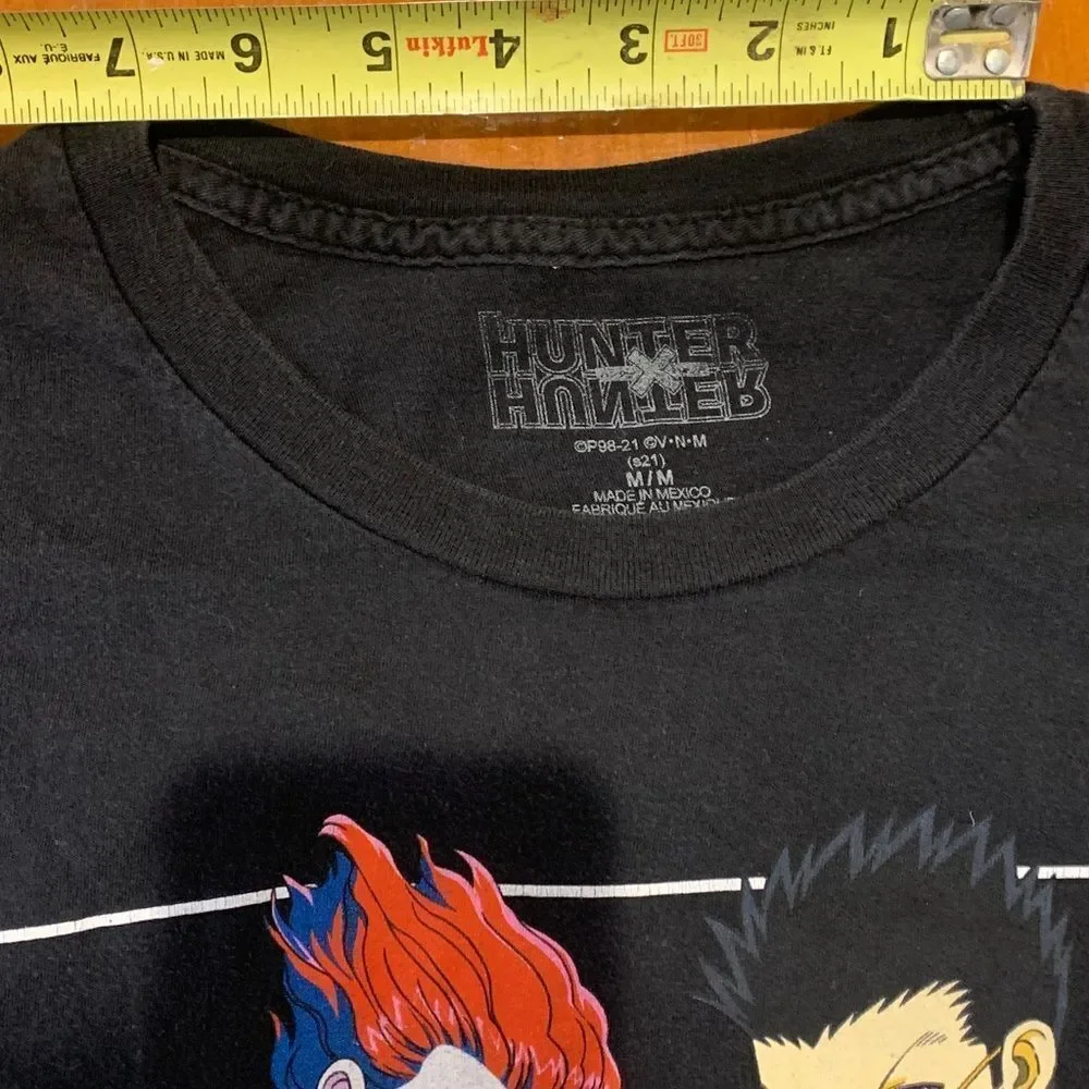 ANIME, Black Cotton T-Shirt, HUNTER